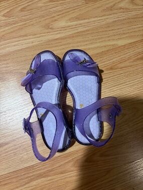 Girls' Purple Glitter Jelly Sandals Melissa Size 2